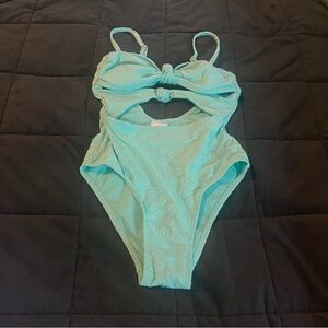 Kids Aqua One Piece Swimsuit